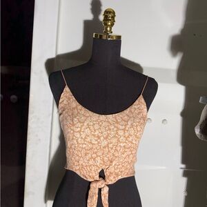 Floral Tie-Front Women Top